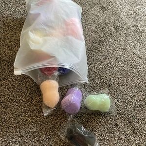 18 assorted makeup sponges never used
